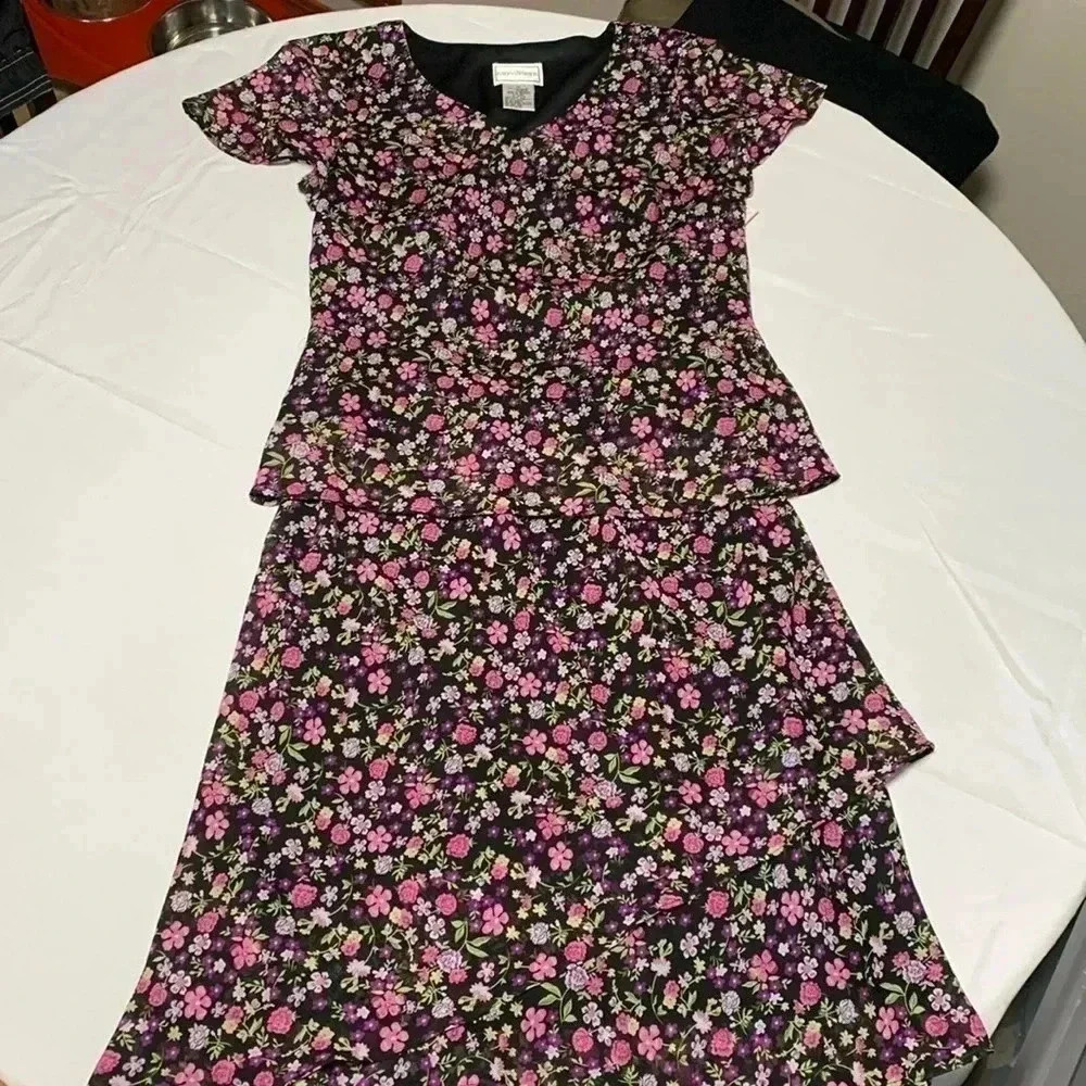 KARIN STEVENS Women’s Blouse & Skirt set. Size 10. Beautiful Set.